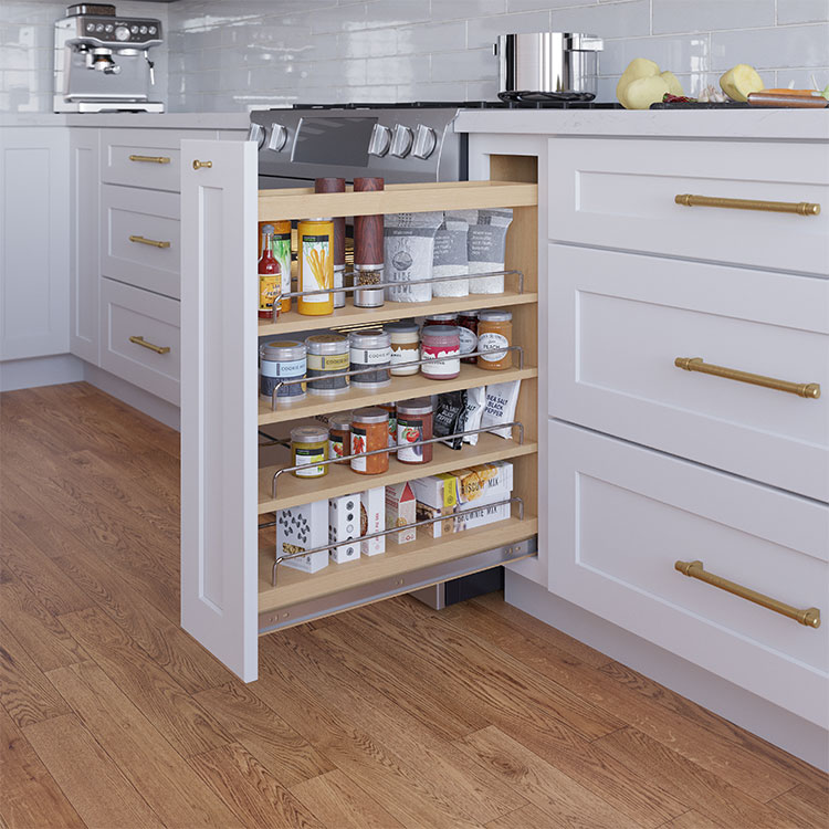 Smart Cabinetry Kitchen Pull Out Shelves Product Visualization